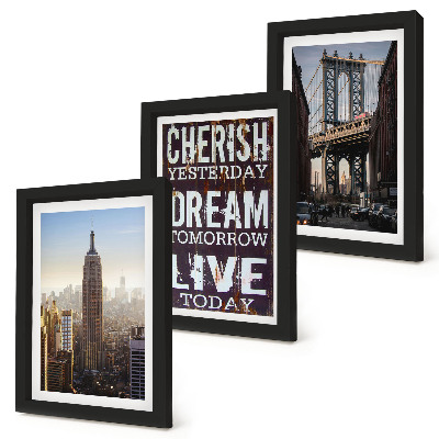 Mur de cadres Paysages de New York avec une citation inspirante