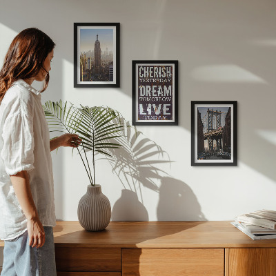 Mur de cadres Paysages de New York avec une citation inspirante