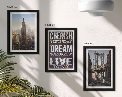 Mur de cadres Paysages de New York avec une citation inspirante