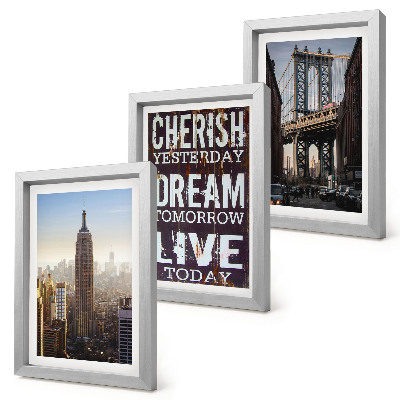 Mur de cadres Paysages de New York avec une citation inspirante