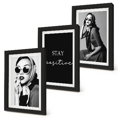 Mur de cadres Portraits stylés de femmes portant des lunettes de soleil