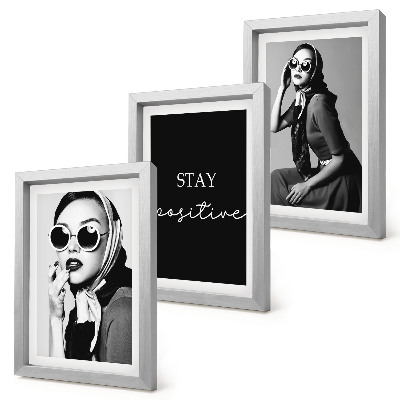 Mur de cadres Portraits stylés de femmes portant des lunettes de soleil