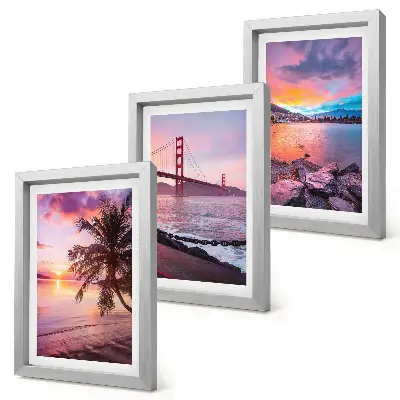 Tableaux couchers de soleil sur le pont et paysage aquatique lot de 3 pièces