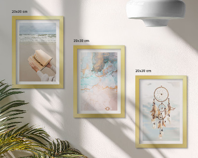 Ensemble de 3 tableaux Livre de lecture abstrait sur le thème de la mer et attrape-rêves bohème