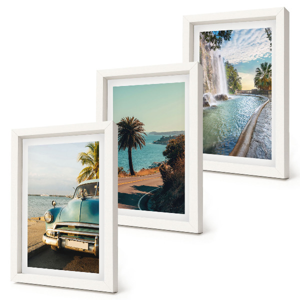 Mur de cadres Paysages de vacances avec palmiers et cascade