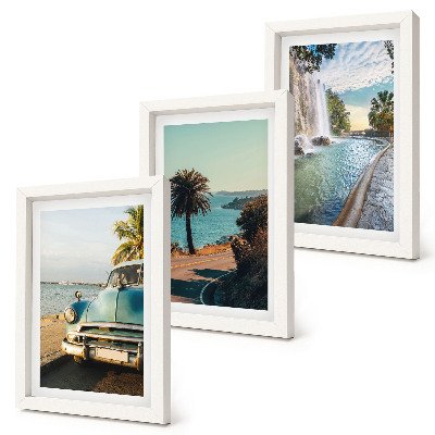 Mur de cadres Paysages de vacances avec palmiers et cascade