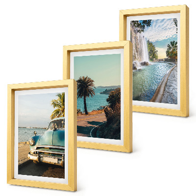 Mur de cadres Paysages de vacances avec palmiers et cascade
