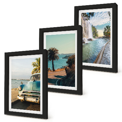 Mur de cadres Paysages de vacances avec palmiers et cascade