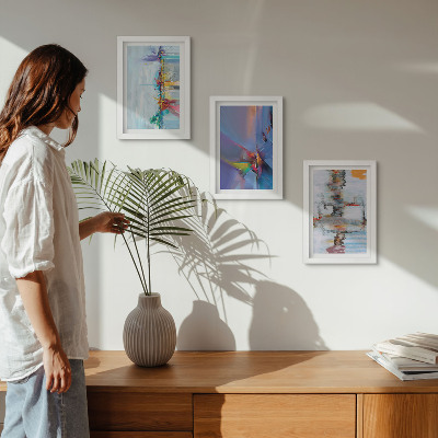 Mur de cadres Style de peinture de compositions abstraites