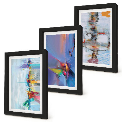 Mur de cadres Style de peinture de compositions abstraites