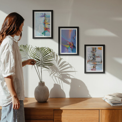 Mur de cadres Style de peinture de compositions abstraites