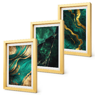 Lot de 3 tableaux Motifs de pierre abstraits élégants