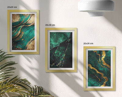 Lot de 3 tableaux Motifs de pierre abstraits élégants