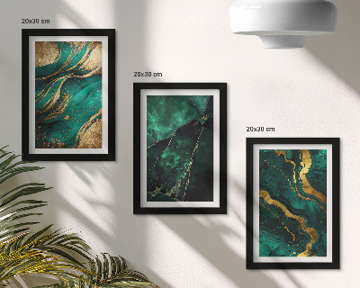Lot de 3 tableaux Motifs de pierre abstraits élégants