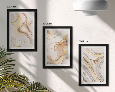 Lot de 3 tableaux Motifs abstraits linéaires pour une décoration élégante