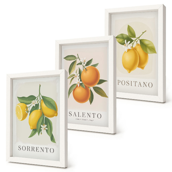 Mur de cadres Citrons et oranges de la côte amalfitaine italienne