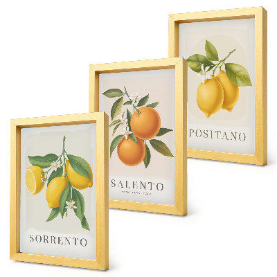 Mur de cadres Citrons et oranges de la côte amalfitaine italienne