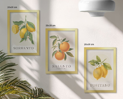 Mur de cadres Citrons et oranges de la côte amalfitaine italienne