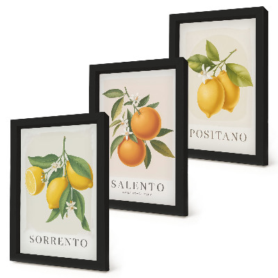 Mur de cadres Citrons et oranges de la côte amalfitaine italienne
