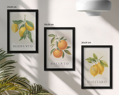 Mur de cadres Citrons et oranges de la côte amalfitaine italienne