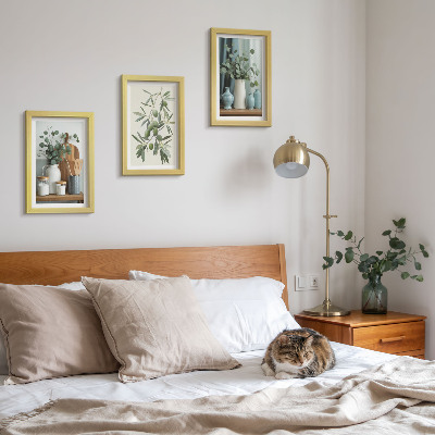 Mur de cadres Esthétique des olives vertes et des branches d'eucalyptus