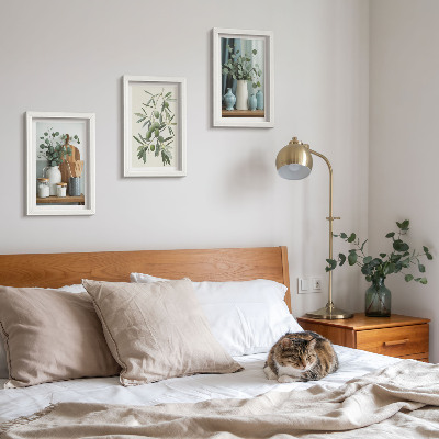 Mur de cadres Esthétique des olives vertes et des branches d'eucalyptus