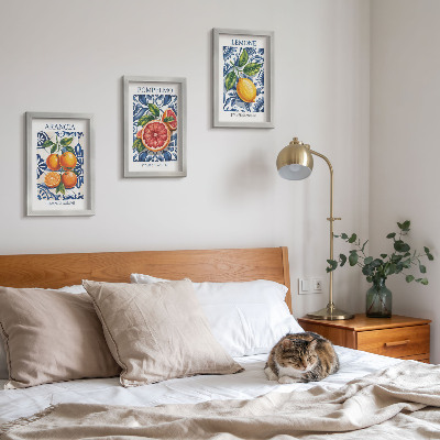 Mur de cadres Affiches de mode aux agrumes de style italien