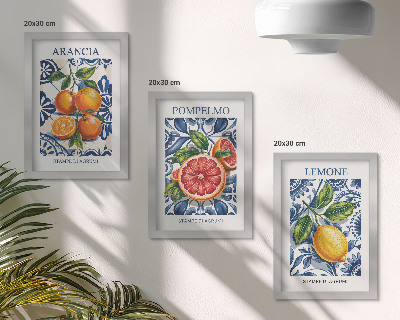 Mur de cadres Affiches de mode aux agrumes de style italien