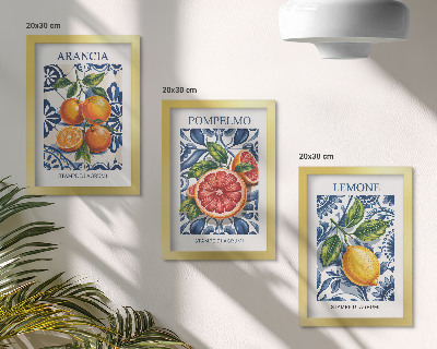 Mur de cadres Affiches de mode aux agrumes de style italien