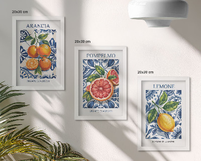 Mur de cadres Affiches de mode aux agrumes de style italien
