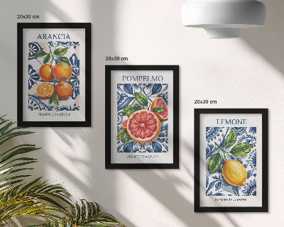 Mur de cadres Affiches de mode aux agrumes de style italien