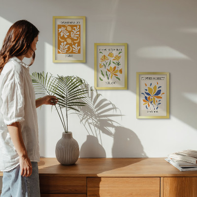 Mur de cadres Affiches florales Paris Milan Londres