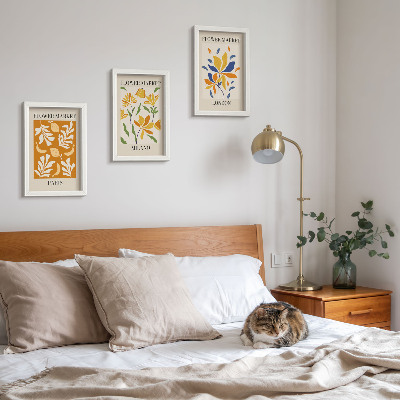 Mur de cadres Affiches florales Paris Milan Londres