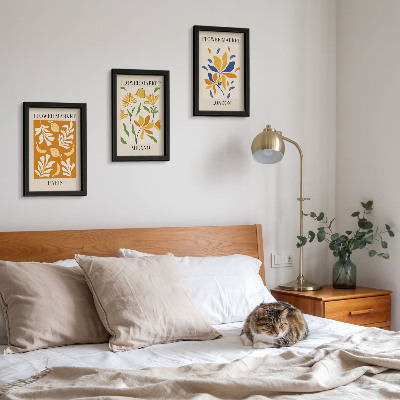 Mur de cadres Affiches florales Paris Milan Londres