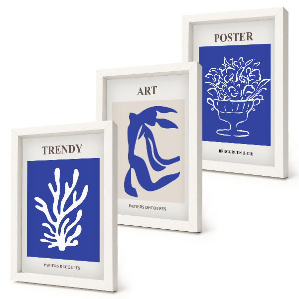 Ensemble de 3 tableaux Affiches d'art abstrait d'Henri Matisse