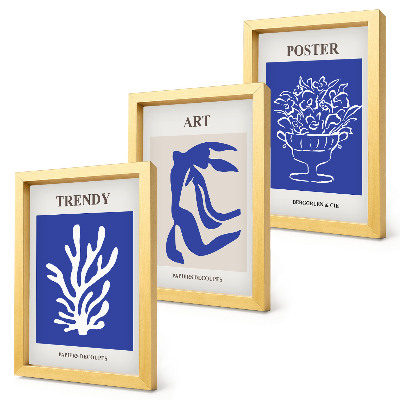 Ensemble de 3 tableaux Affiches d'art abstrait d'Henri Matisse