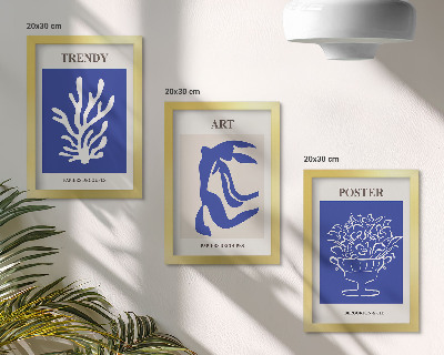 Ensemble de 3 tableaux Affiches d'art abstrait d'Henri Matisse