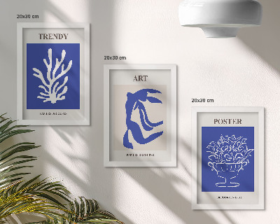 Ensemble de 3 tableaux Affiches d'art abstrait d'Henri Matisse