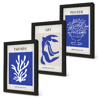Ensemble de 3 tableaux Affiches d'art abstrait d'Henri Matisse
