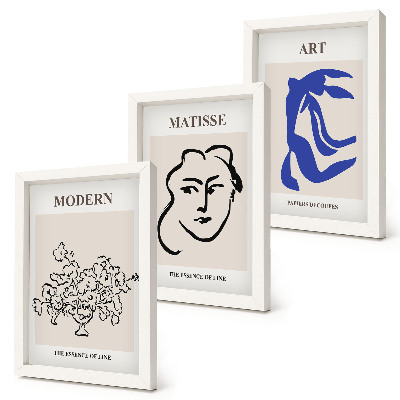 Mur de cadres Affiches abstraites dans le style minimaliste d'Henri Matisse