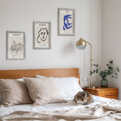 Mur de cadres Affiches abstraites dans le style minimaliste d'Henri Matisse