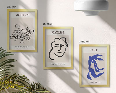 Mur de cadres Affiches abstraites dans le style minimaliste d'Henri Matisse