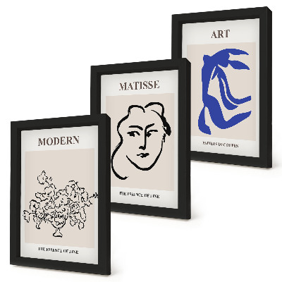 Mur de cadres Affiches abstraites dans le style minimaliste d'Henri Matisse