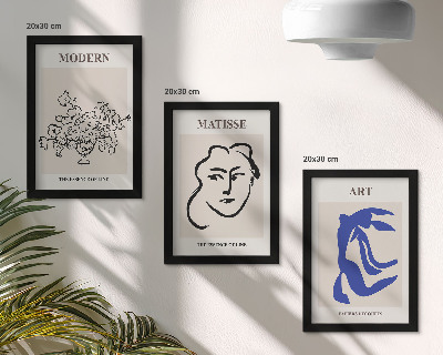 Mur de cadres Affiches abstraites dans le style minimaliste d'Henri Matisse