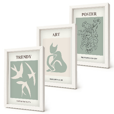 Lot de 3 tableaux Illustrations élégantes d'Henri Matisse