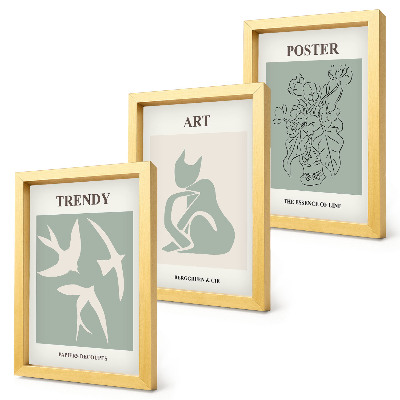Lot de 3 tableaux Illustrations élégantes d'Henri Matisse