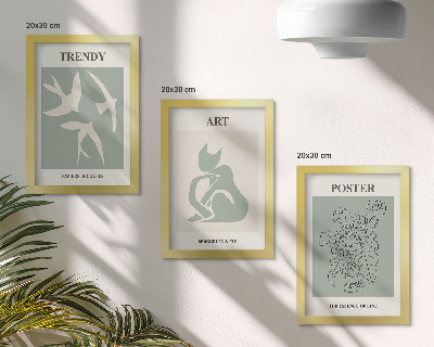 Lot de 3 tableaux Illustrations élégantes d'Henri Matisse