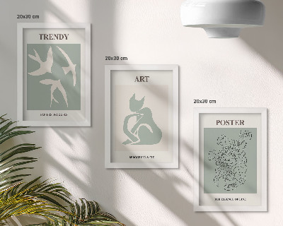 Lot de 3 tableaux Illustrations élégantes d'Henri Matisse