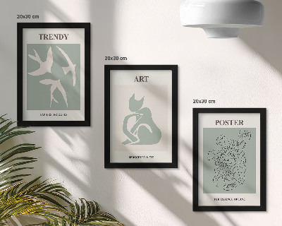 Lot de 3 tableaux Illustrations élégantes d'Henri Matisse