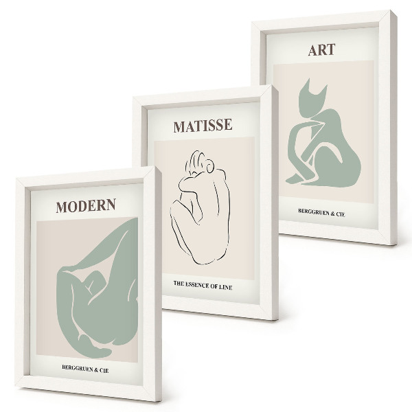 Mur de cadres Figures abstraites aux teintes pastel d'Henri Matisse